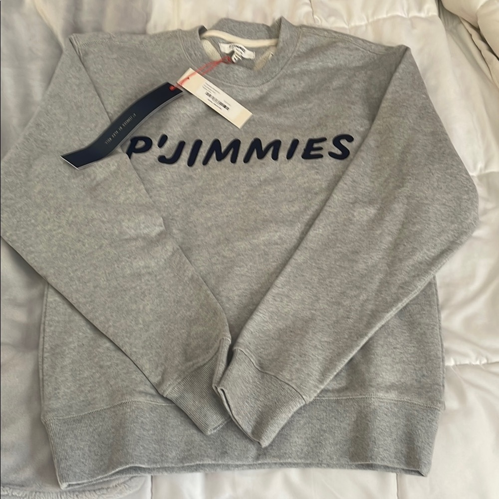 Alex Mill Light Gray Sweatshirt with Navy Lettering P’jimmies new with tags!!